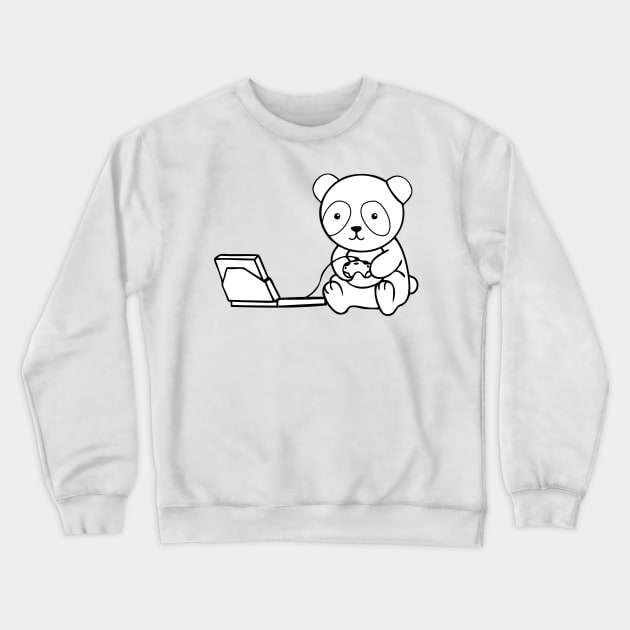 Gaming Panda Contour Crewneck Sweatshirt by Just Gaby Gaming